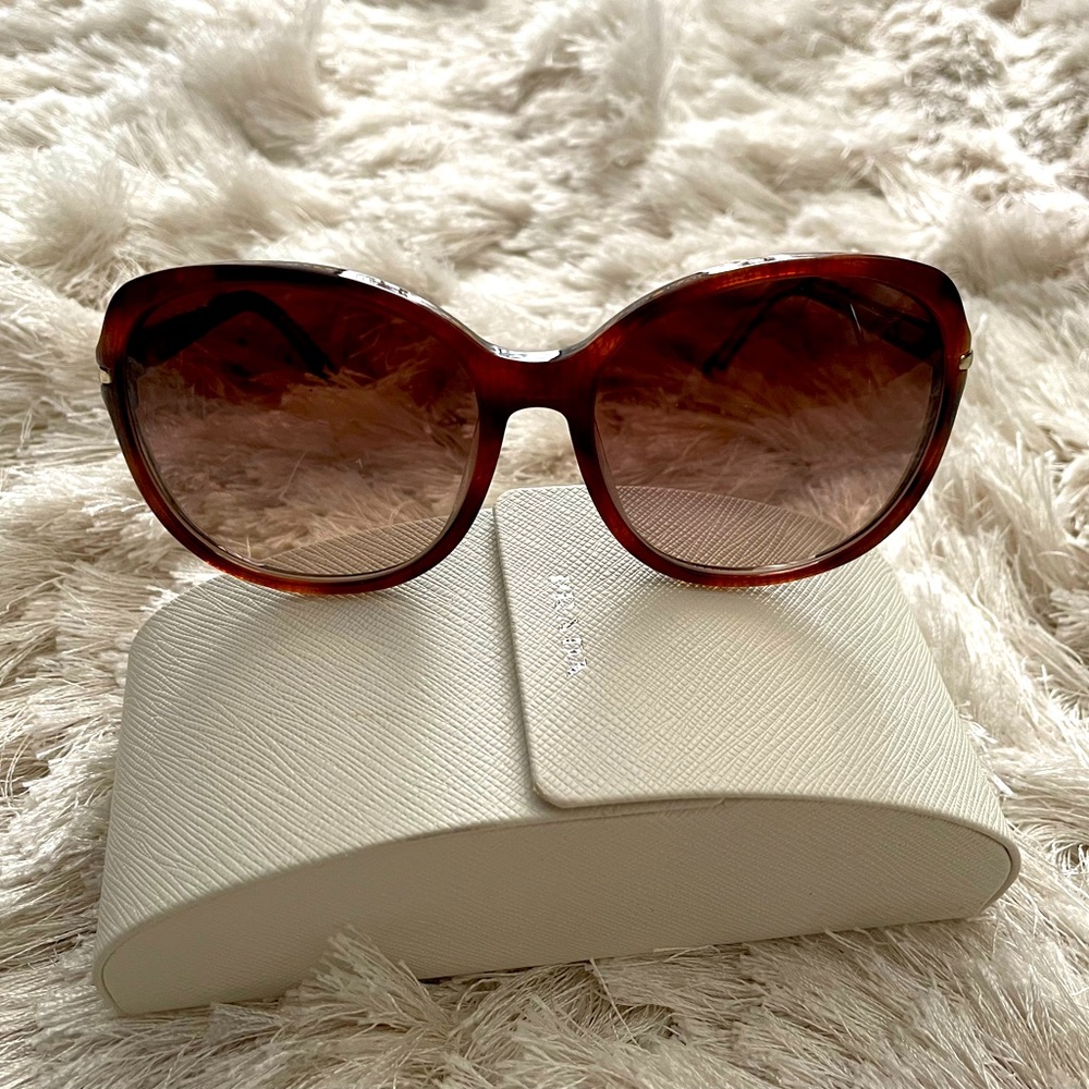 Prada SPR 04N BF4-6S1  Havana Brown Gradient Sunglasses 61-17-135
